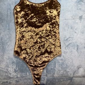 Bronze Velvet BrandyMelville Bodysuit